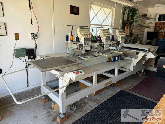 Brother BAS-423 Triple Head Embroidery Machine with Frames