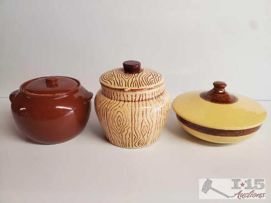 (3) Ovenware Ceramic Pot