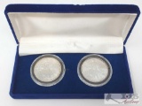 (2) 1999-2000 .999 Fine Silver American Eagle Dollars