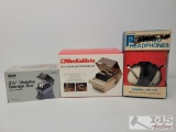 (3) Diskette Storage Box and Headphones