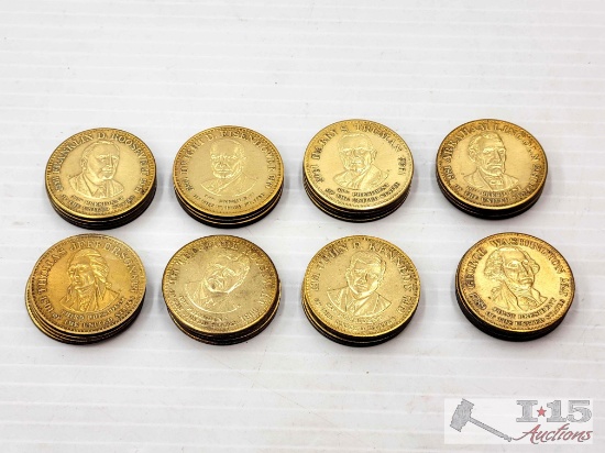 (32) Sunoco Presidential Collector Coins