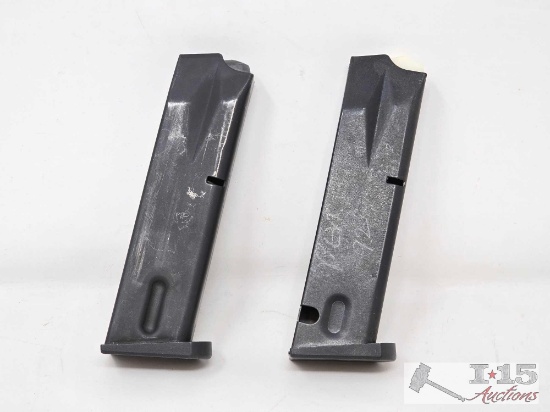 (2) Beretta 92FS .9mm 15rd Magazines