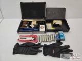 Gun Cleaning Kits, (8) C02 Cartridges, Gun Lock Box
