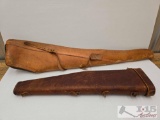 (2) Leather Rifle Case