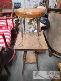Antique Table and Stool