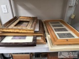 (8) Framed Wall Art, Picture Frames & Mirror