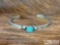 Native American Sterling Silver Cuff with Turquoise, 16g