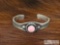 Native American Sterling Silver Round Pink Conch Cuff Bracelet, 12.24g