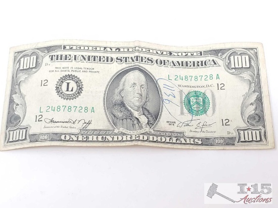 1974 Series $100 Banknote