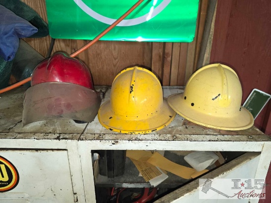 (3) Firefighter Helmets