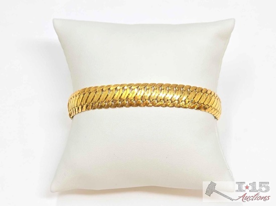 14K Gold Woven Bracelet, 10.51g