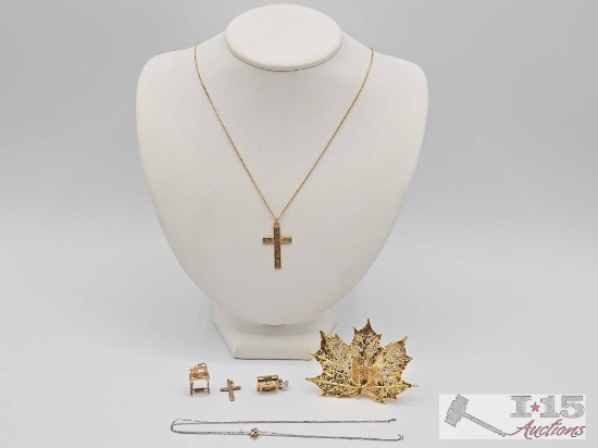 Gold Filled/Plated Necklaces and Pendants, 16.42g