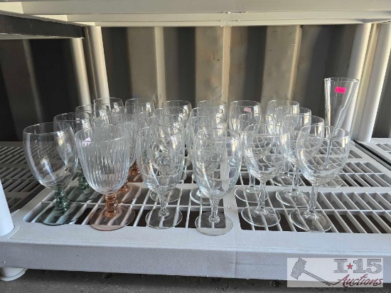 (24) Wine glasses