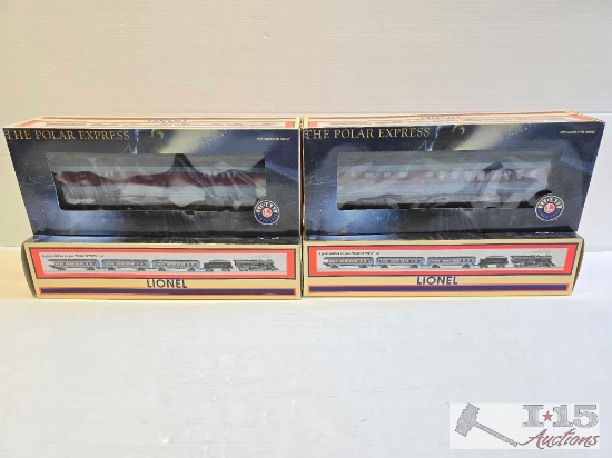 (4) Lionel Electric Trains The Polar Express Model Train Cars