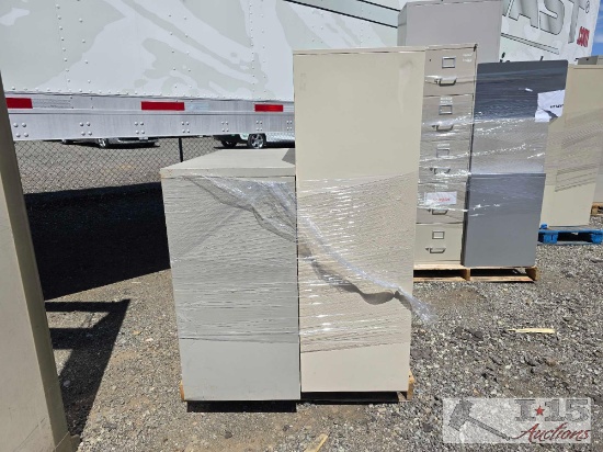 (2) Metal Filing Cabinets