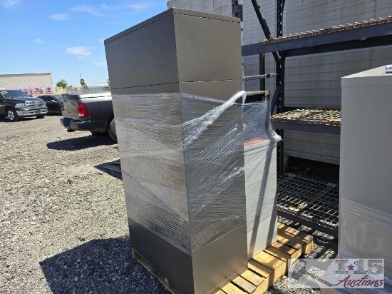 (3) Metal Filing Cabinets