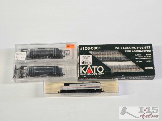 (5) N Scale Locomotive Model Trains