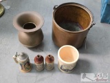 Beerstein, Stoneware Beer Bottles. Large Pot & Vase