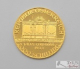 (1993) 2000 Schilling Vienna Philharmonic .999 Fine Gold Coin
