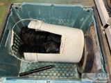 Tote of Metal Discs & Metal Cutting Band Saw Blade
