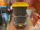 (3) Large Plastic Totes