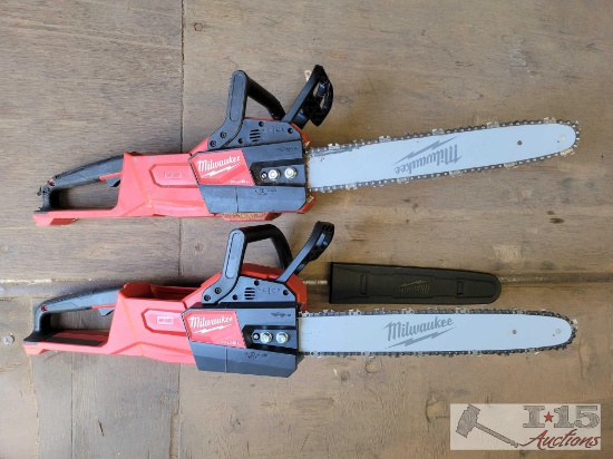 (2) Milwaukee Fuel Chainsaws