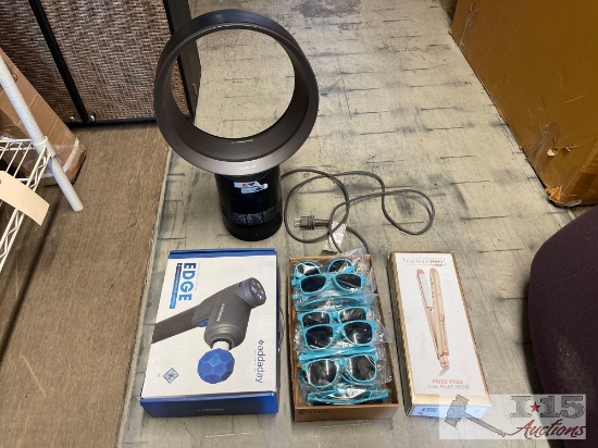 Massager, Glasses, Flat Iron & Fan