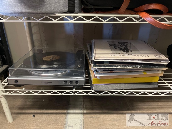 Audio-Technica Record Player & 33RPM Vinyl Records