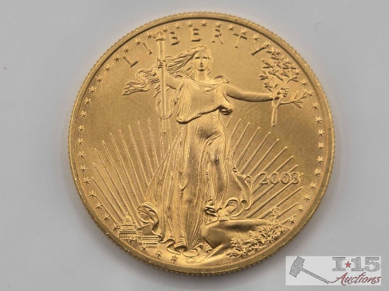 2003 $50 American Gold Eagle Coin, 1oz