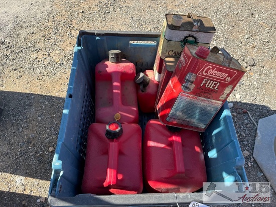 4 Gas Refillable Gallons and 3 Fuel Cans