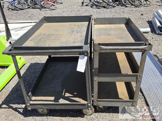 (2) Metal Rolling Carts