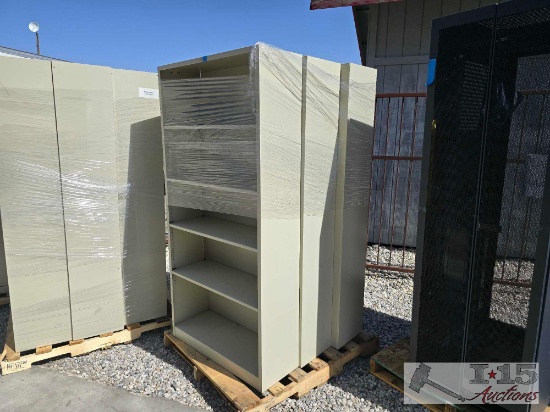 (3) Hon Metal Book Shelves