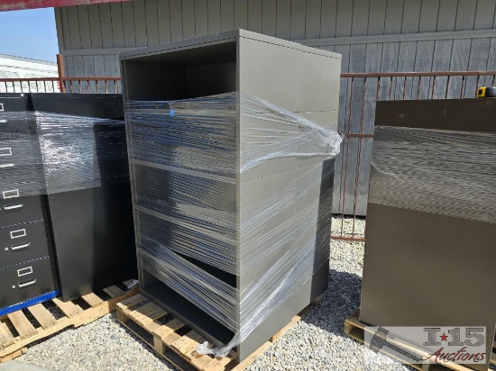 (2) Metal Book Shelves