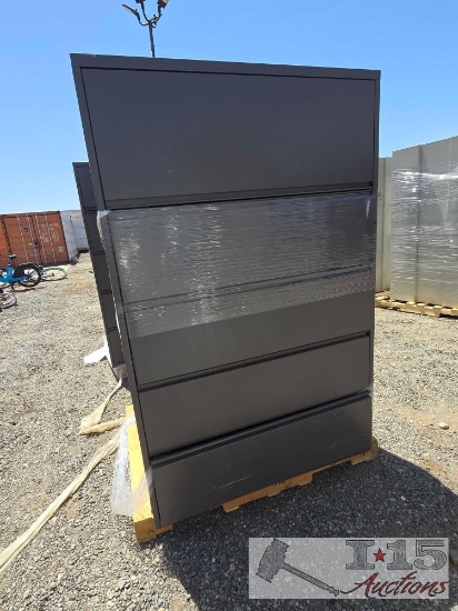 (2) 5 Drawer Lateral Filing Cabinets