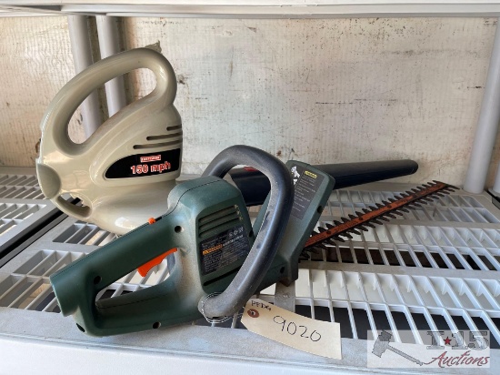 Craftsman Leaf Blower & Black&Decker Hedge Trimmer