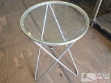 Glass Top End Table