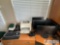 (4) Computer Monitors, Keyboard, HP Printer, Mouse, Speakers and more