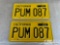 Pair of 1956 California License Plates