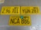 Three 1956 California License Plates