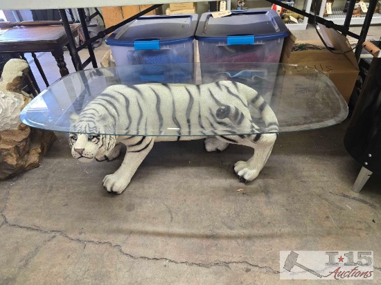 Glass Coffee Table with Tiger Base abd Tiger Base without Glass