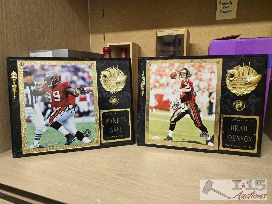 Warren Sapp and Brad Johnson Autographed Memorabilia