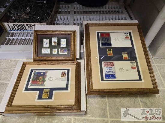 3 Separate Framed Pins