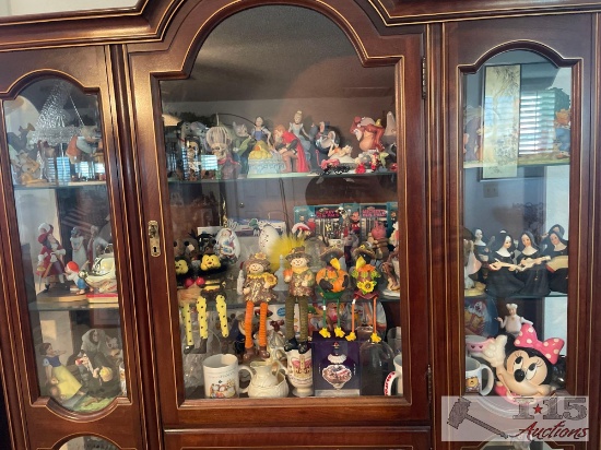3 Shelves of Disney Characters