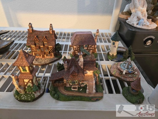 (7) Disney Beauty and the Beast French Village Miniatures