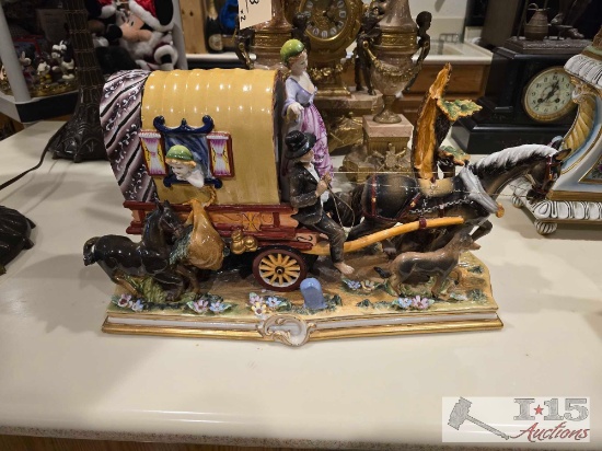 Dresden Porcelain Tank of Gypsies