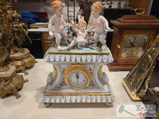 Dresden Porcelain Mantel Clock