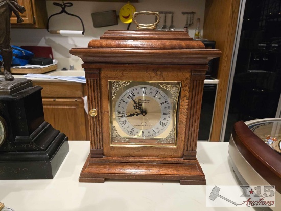 Wooden Strausbourg Manor Mantel Clock