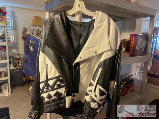 Logan and Lee Leather Mickey Mouse Two Gun Jacket