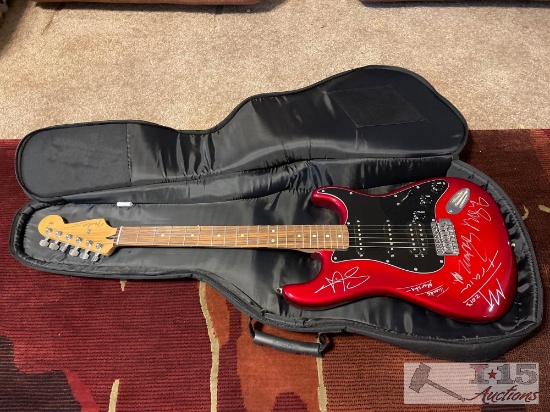 Autographed Fender Stratocaster Electric Guitar with Case