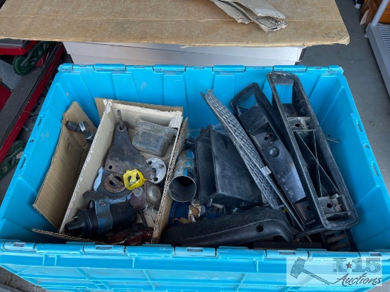 Tote full of Car Parts
